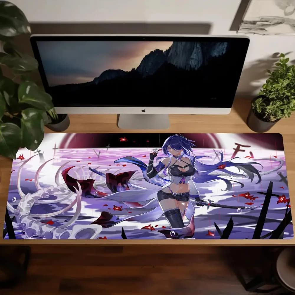 Star Rail Acheron Honkai XXL tappetino per Mouse in gomma grande Computer portatile tastiera da ufficio antiscivolo tappetino da scrivania accessori da gioco