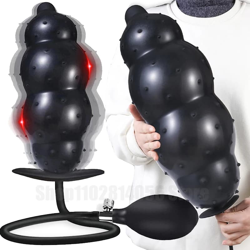 Il più grande Gonfiare Plug anale Super Enorme Buttplug Dildo Spike Stimolare Pugno Strap On Pull Bead Sextoy Donne/Uomini Vagina Dilatatore anale
