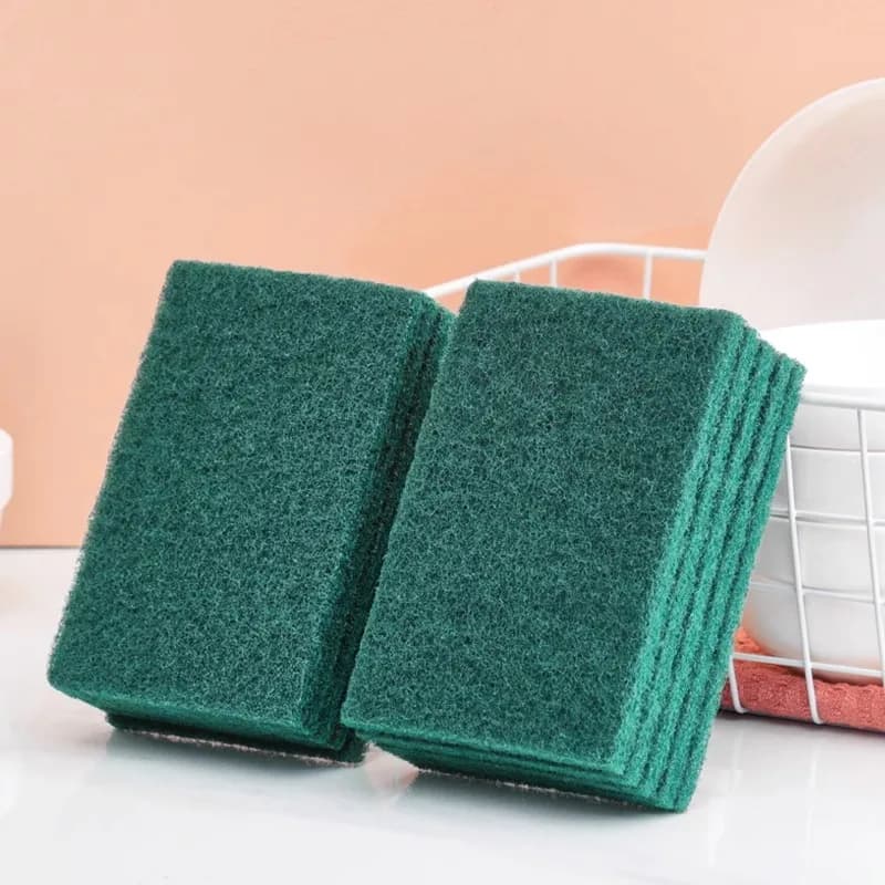 Panno Abrasivo Rinforzato per Uso Domestico in Cucina, Panno Diamantato per Pulizia, Spugna Magica, Spazzola Resistente all'Usura per Pentole