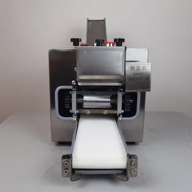 110V/220V Dumpling/Wonton Skin Maker, Stainless Steel Noodle Maker, 50–60 PCS/MIN Dough Sheeter, Pasta Maker 250W