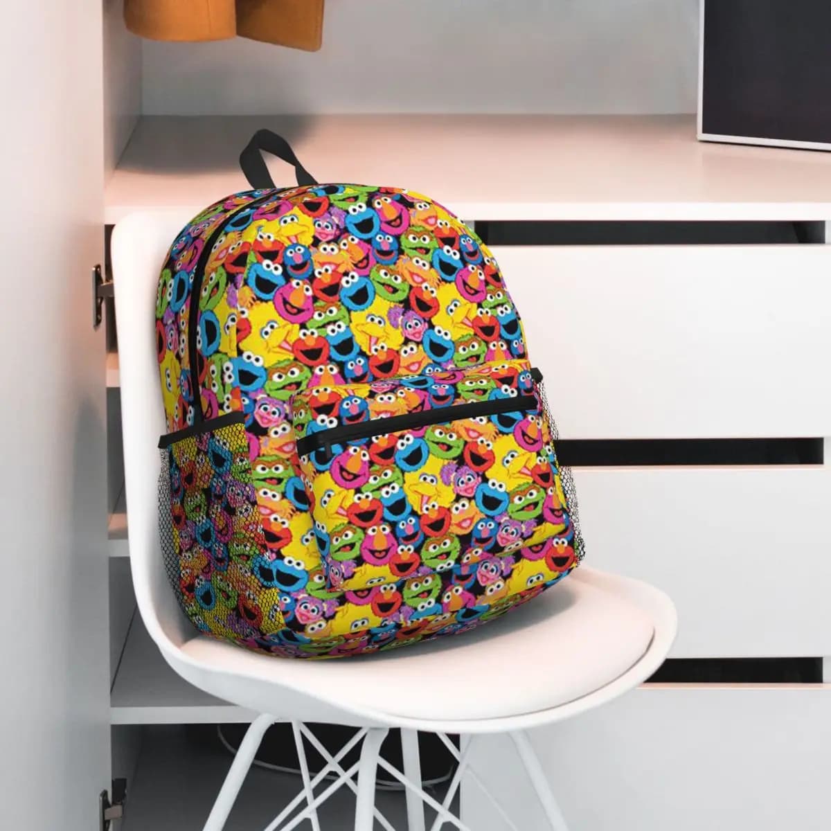 Sesame Street At Zazzle Zaino Zaino per bambini di grande capacità Borsa da scuola Borse a tracolla per uomo Donna