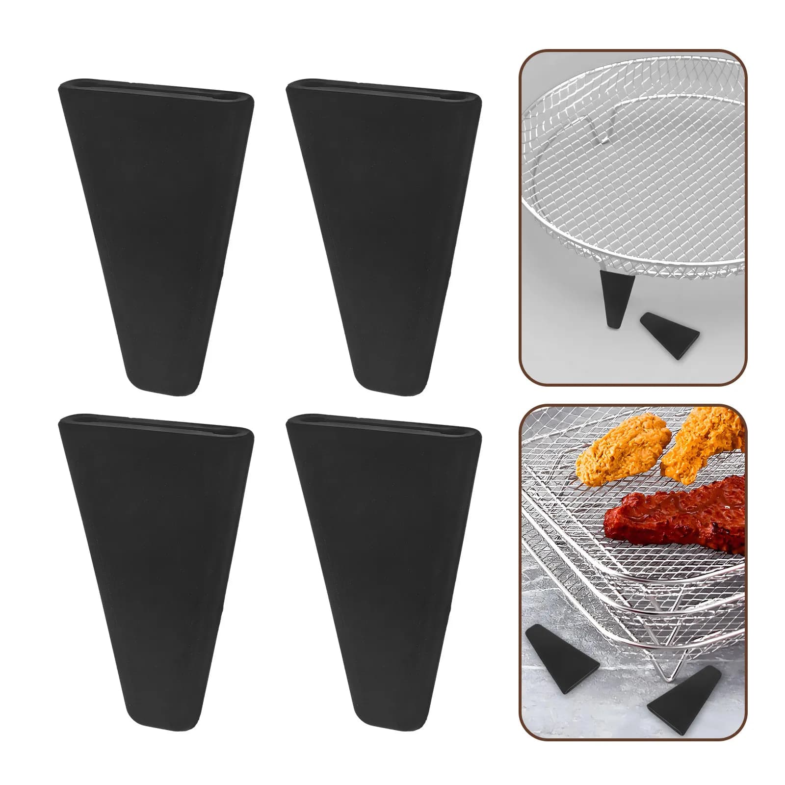 Set di 8 Protezioni in Silicone per Angoli di Friggitrice ad Aria, Cestelli, Ripiani per Essiccatore, Teglie da Forno, Lavabili in Lavastoviglie, Antiscivolo e Stabili