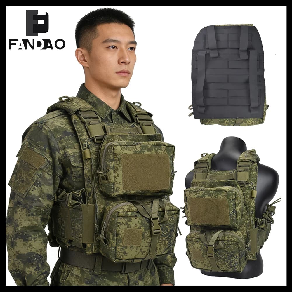 Tactical backpack for vests, water repellent, mimetic, detachable, hydration, Russian, small green, EMR, for hunting, shooting