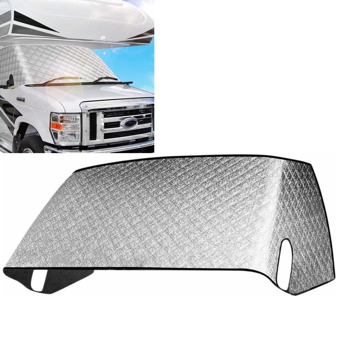 RV Caravan Parabrezza Copertura da neve Durevole Finestra anteriore Parasole Copertura Camper Accessori per Classe C Ford E450 1997-2022