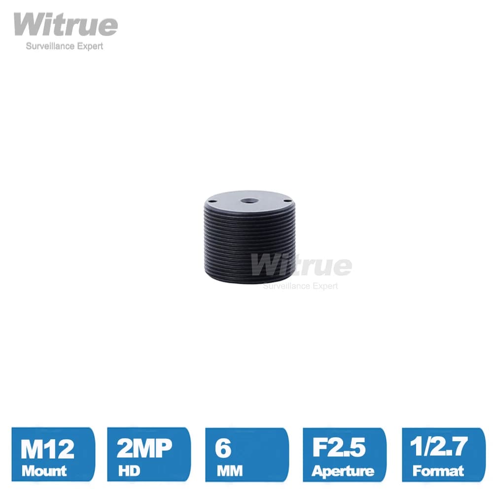 Witrue Obiettivo stenopeico M12 HD 2MP 1080P 6MM Apertura F2.5 Formato 1/2.7 650nm Filtro IR per videocitofono campanello Telecamere CCTV