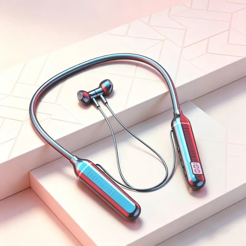 Sports Neckband Headphones Bluetooth Earphones Gaming LED Battery Display Wireless Mic Stereo HIFI TWS Headset Support TF Cards
