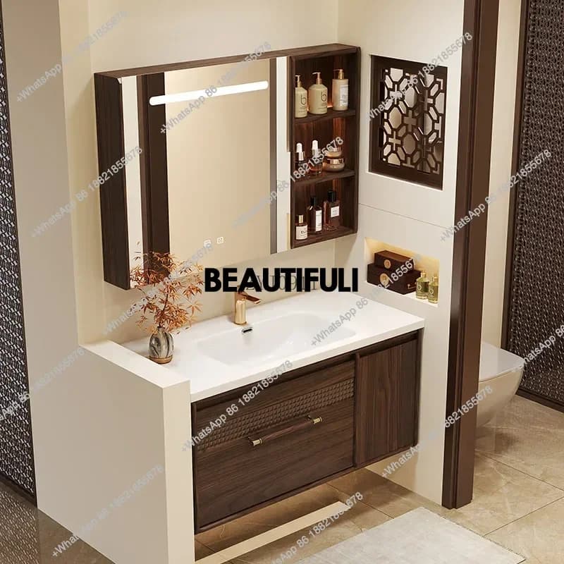 Armadietto a cassetti Wc Mobili Armadietto Bagno in legno Armadi aperti Archiviazione da pavimento Scaffale da parete Farmacia Vanity