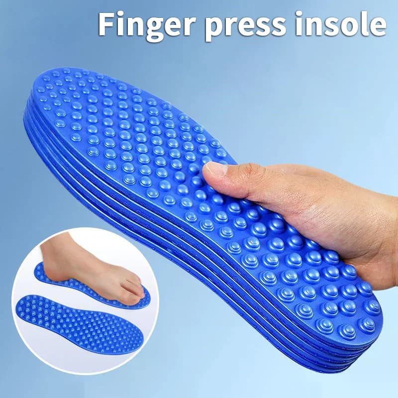 Sottopiede per massaggio con bordo per pressione dito Allevia l'affaticamento del piede Scarpe Solette Uomo Donna Cuscinetti per scarpe Sport morbidi Scarpe casual Suola 1 paio
