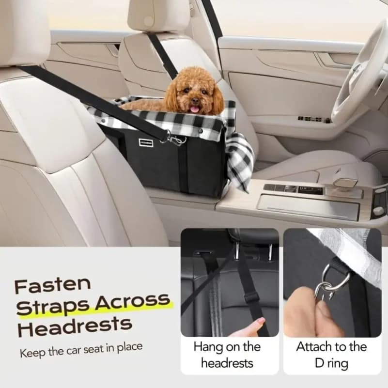 Anti Slip Center Console Dog Seat Inner Seat Belt Universal Height Increasing Seat Soft Pillow Cozy Anti-Collapse Seat