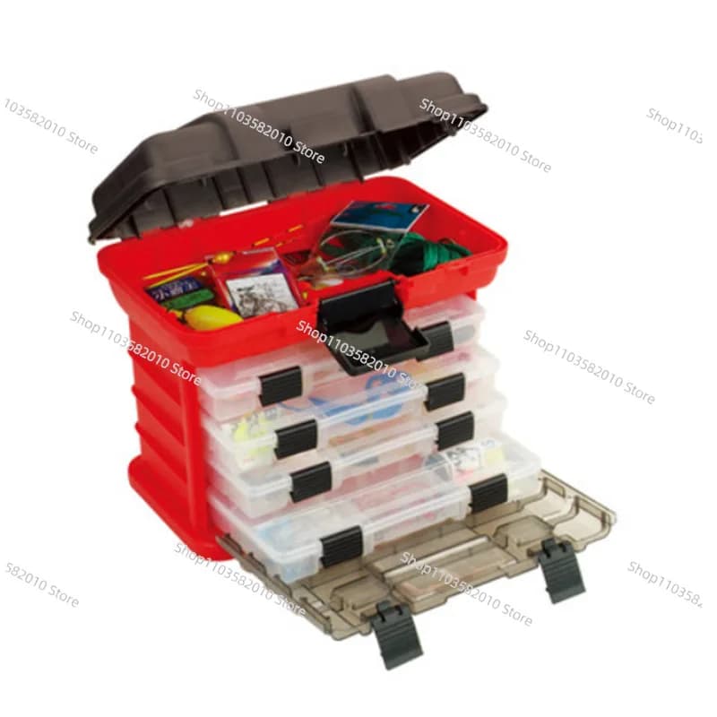 Plastic Toolbox Multi-layer Fishing Tackle Storage Tools Outdoor Suitcase Parts Box