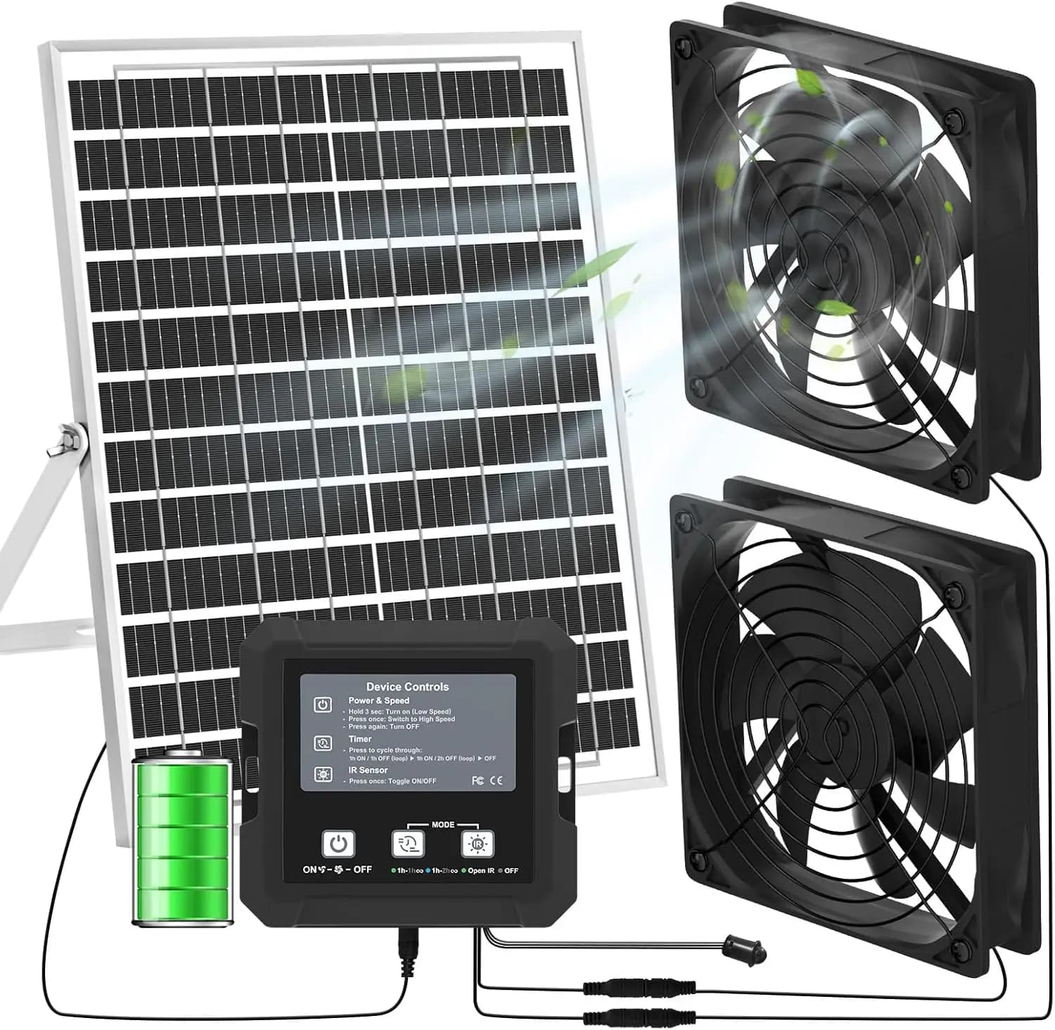 Mini Solar Powered Exhaust Fan for RV Greenhouse Dog Chicken Coop - DIY Solar Panel Driven Ventilation Fan