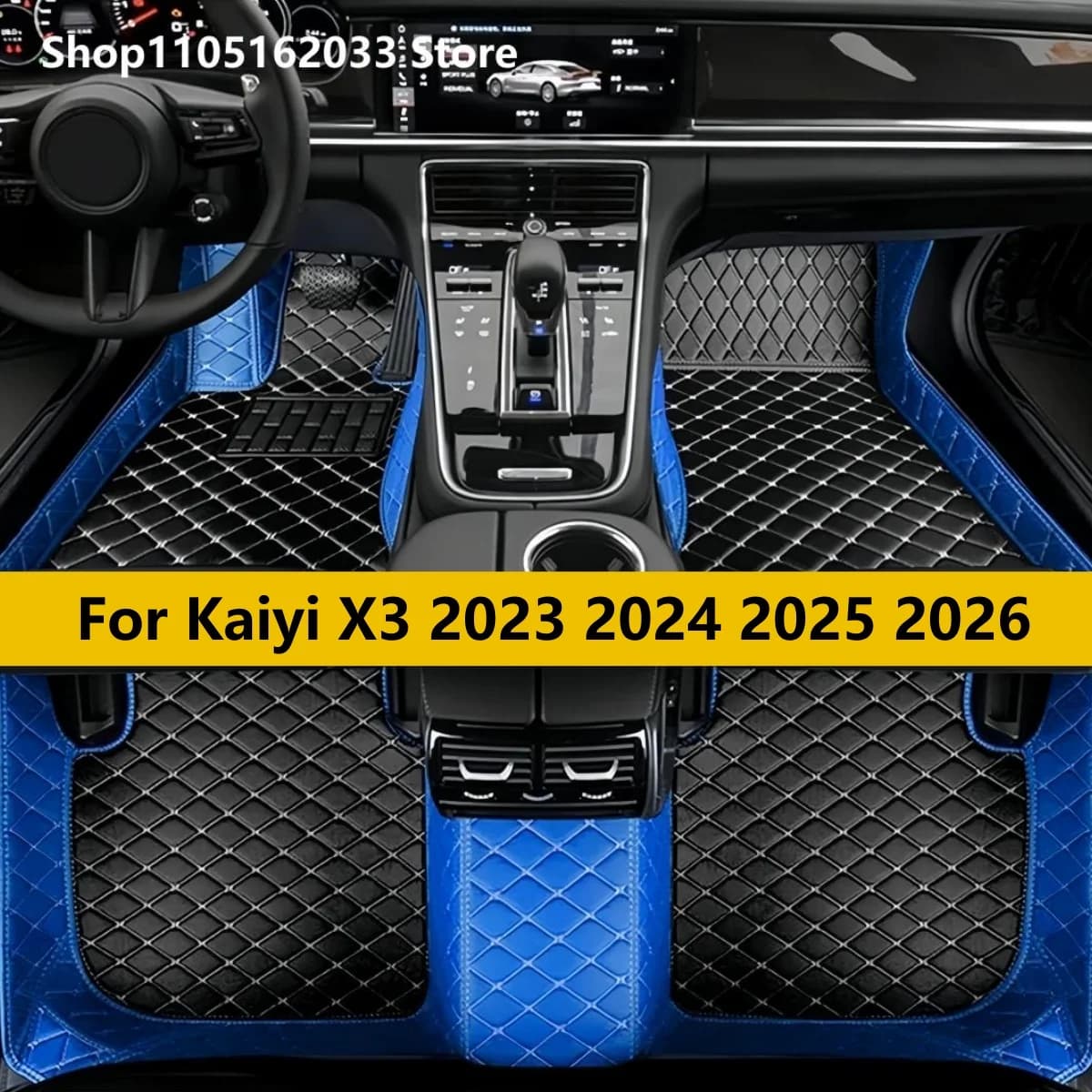 Tappetini per auto per Kaiyi X3 2023 2024 2025 2026 Tappetini per auto Set completo impermeabile