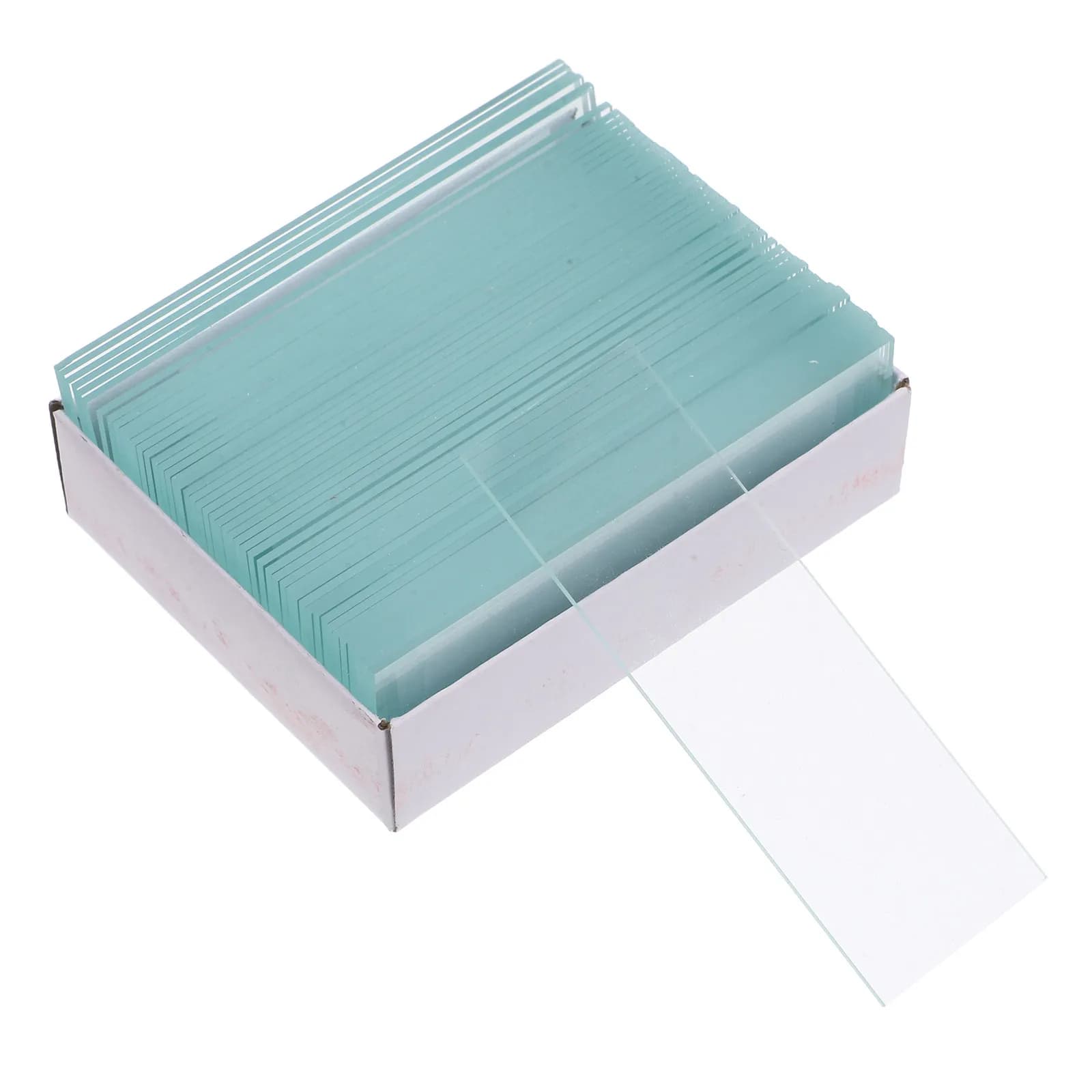 Set di 1 porta-objettivi in vetro per microscopio con copri-objettivo per osservazione di campioni biologici, medicali e botanici, formato quadrato