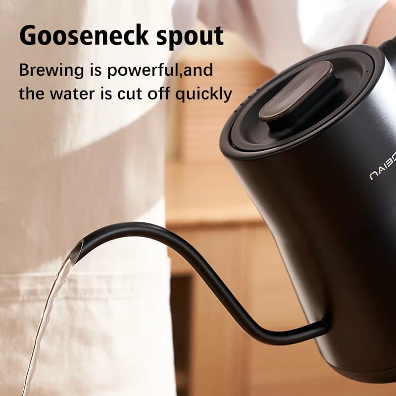 Slim Spout Gooseneck Pour‑Over Coffee Kettle 110V Electric Water Kettle with Keep Warm Function for Coffee & Tea Brewing
