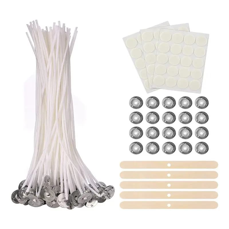 Stoppini per Candele Ultimo Modello (Confezione da 200), Stoppini da 15 Cm per Candele, Stoppini Inodore per la Realizzazione di Candele