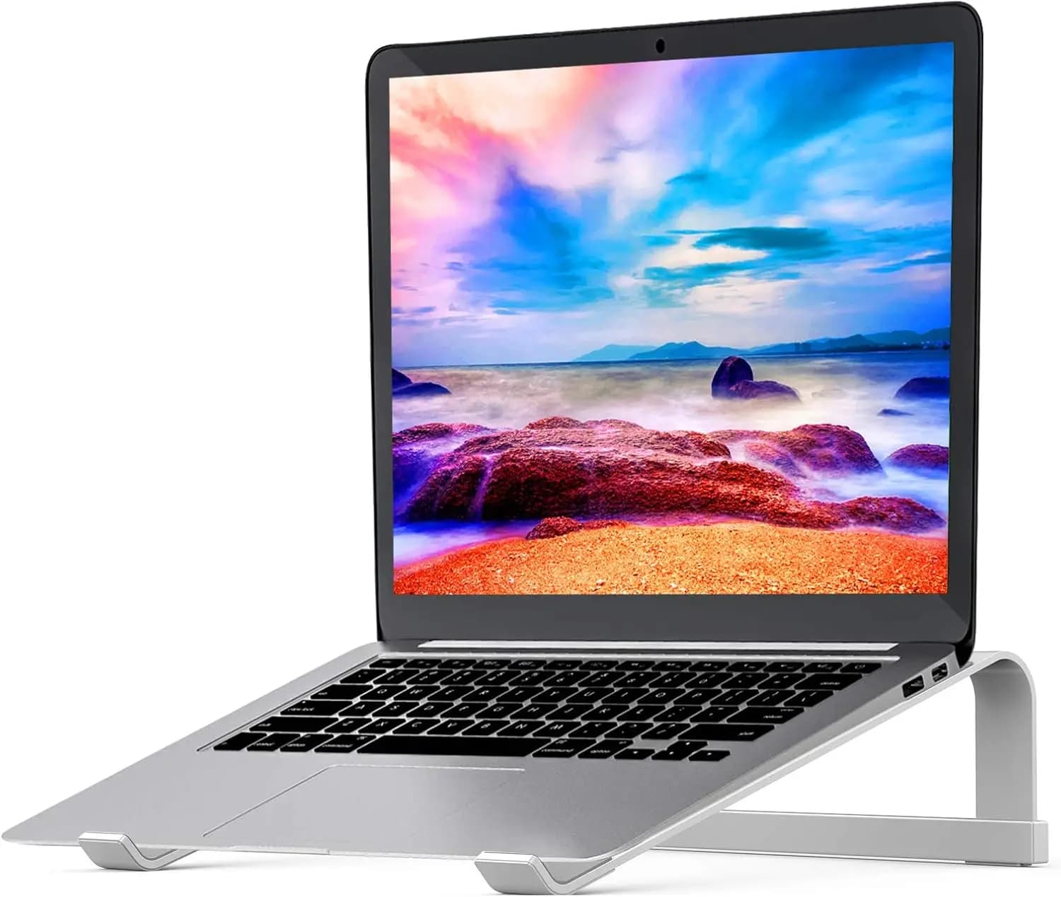 Supporto regolabile in alluminio per laptop da 11-16,2 pollici, supporto ergonomico rinfrescante con design antiscivolo