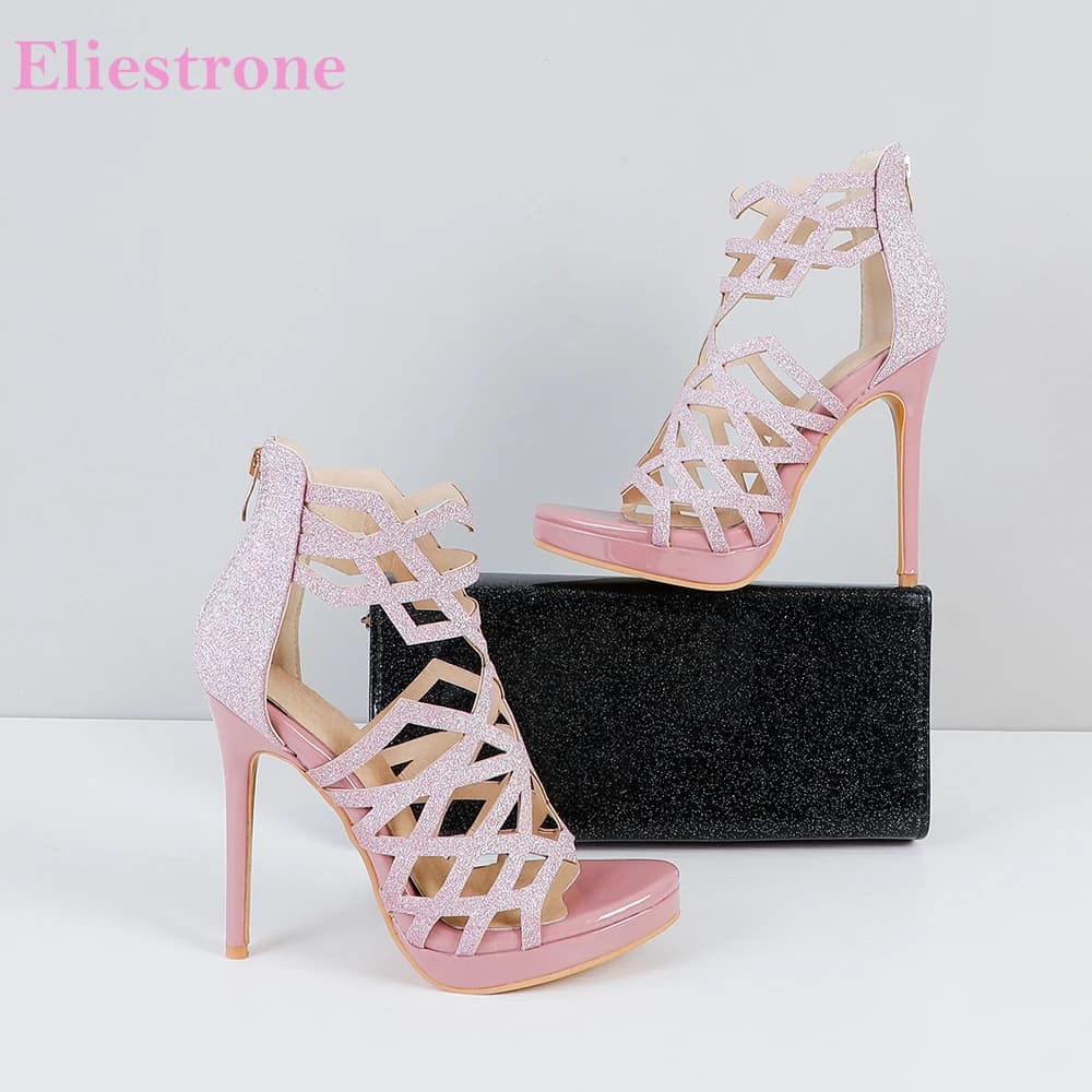 2026 Summer Elegant Women Wedding Sandals Platform High Stiletto Heels Bridal Lady Shoes Large Small Plus Size 13 32 47 50