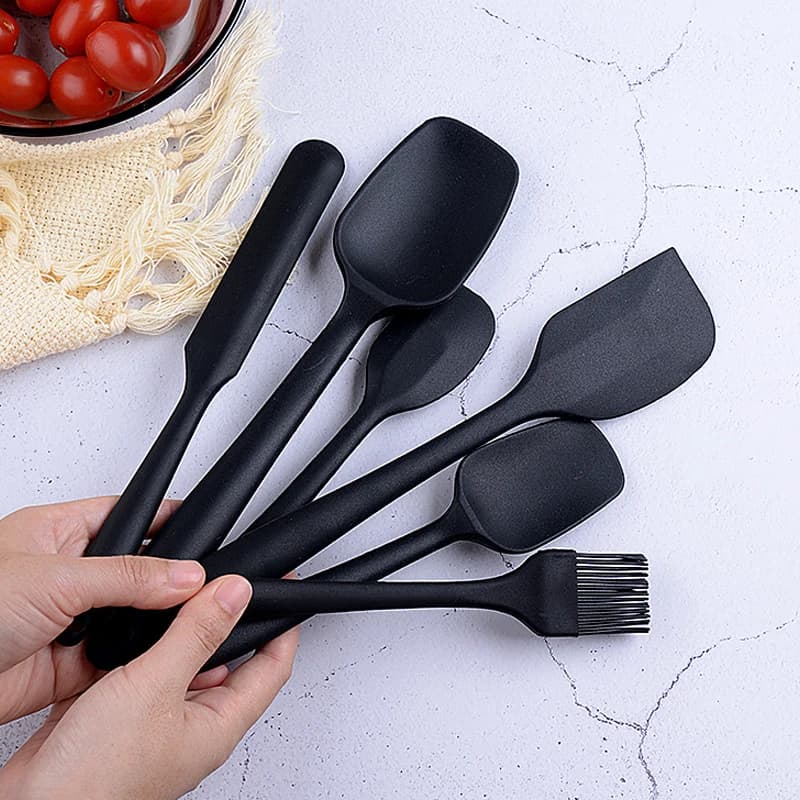 Set di spatole in silicone antiaderenti, raschietto per pasticceria, cucchiaio, spalmatore di burro, frullatore per barattoli, spatole resistenti al calore per cucina e pasticceria