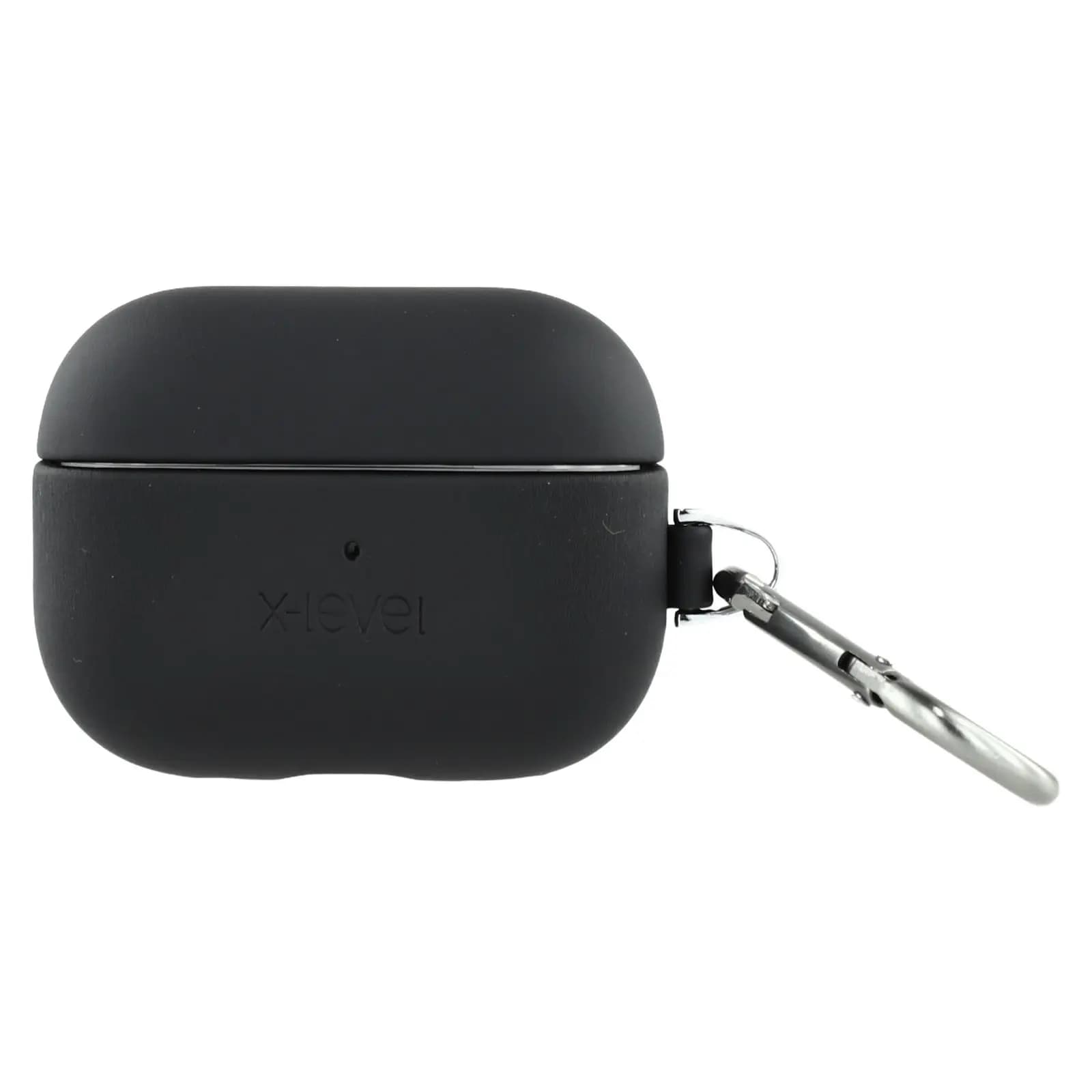 X-LEVEL For AirPods Pro 2 Silicone Case Wireless Auricolari Protective Case Complete protection with metal hook - Black