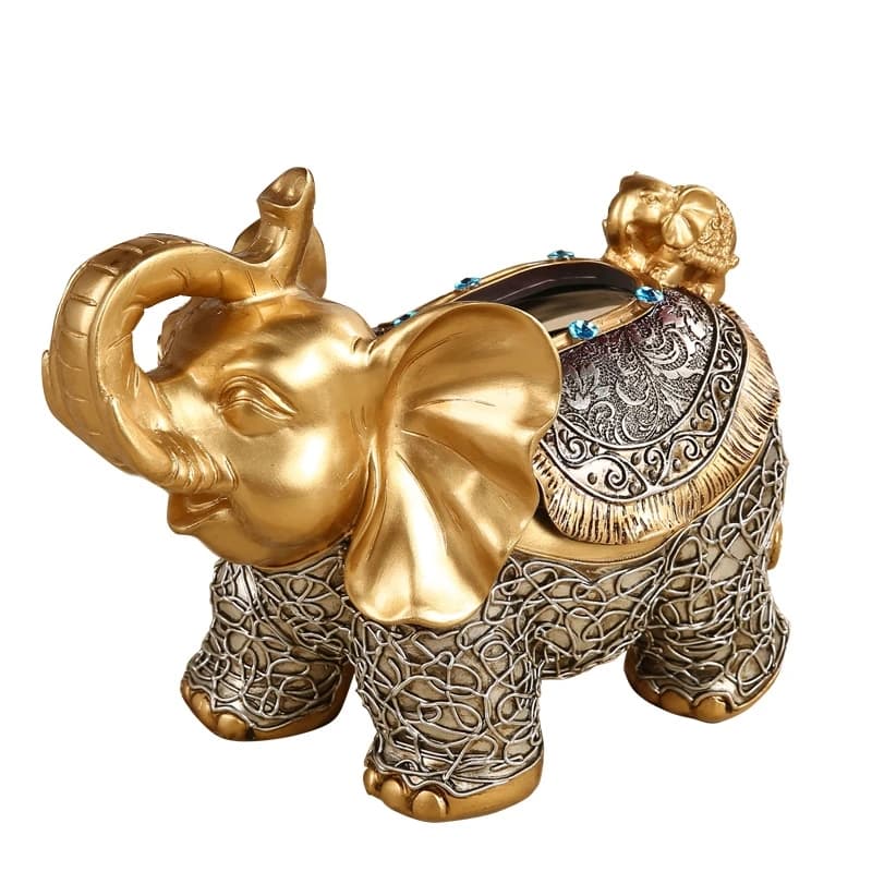 Portatovaglioli in Resina a Forma di Elefante, Contenitore Decorativo per Carta Igienica e Fazzoletti, per Casa e Ufficio