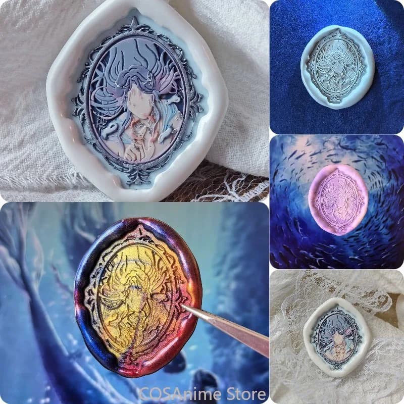 Love and Deepspace Rafayel Game Anime Cosplay Handmade Stamper Signet Cartoon Wax Seal Stamp Model Copper Nipple Gift