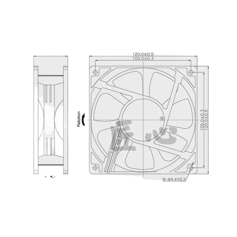 for BEF12038BM 12V 0.45A 12CM 12038 Converter Chassis Cooling Fan