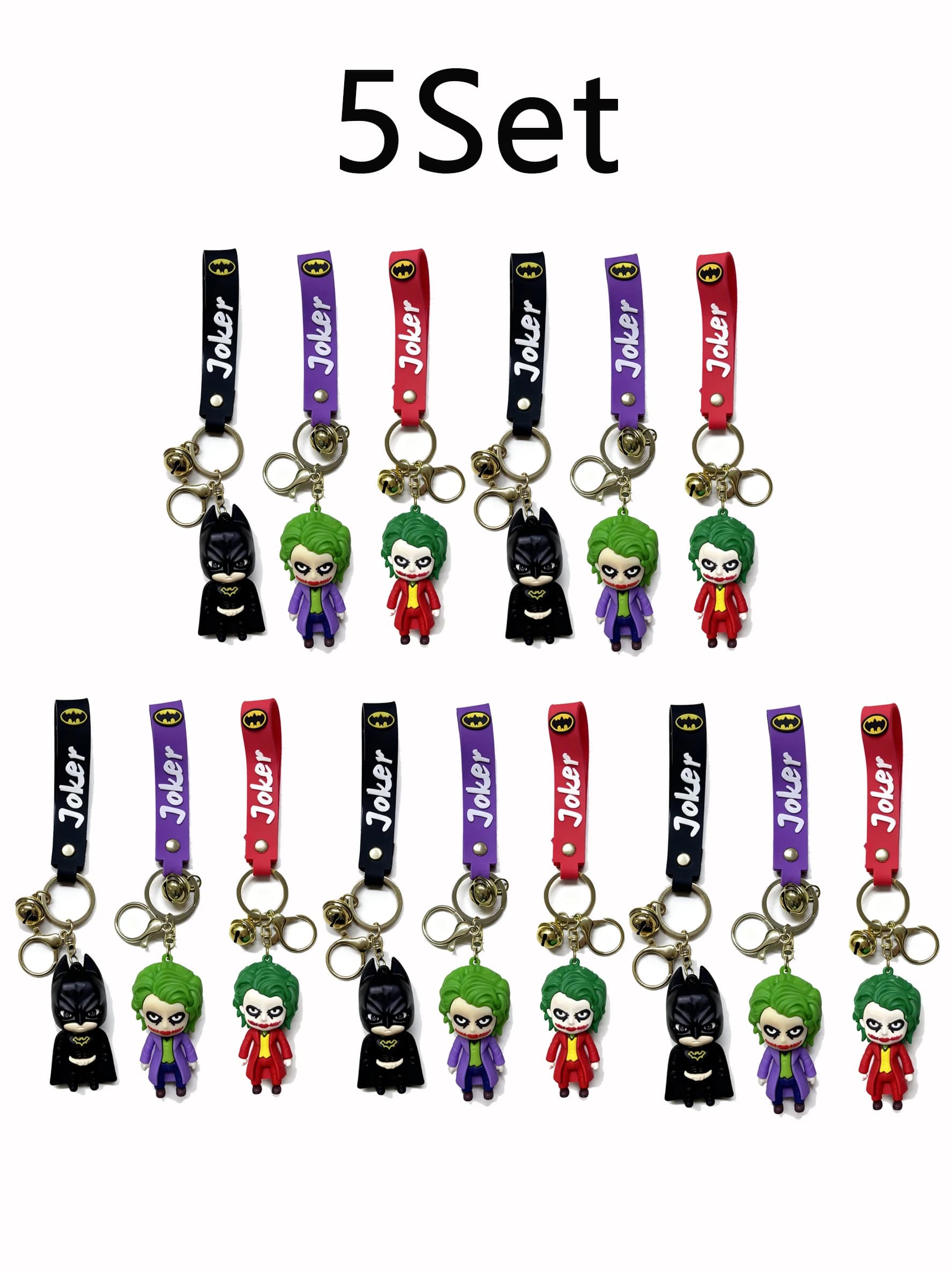 Anime Harley Quinn Cartoon Marvel Batman Joker Immagine Portachiavi bambola Portachiavi carino Ciondolo Wonder Woman Gioielli Regali per gli amici