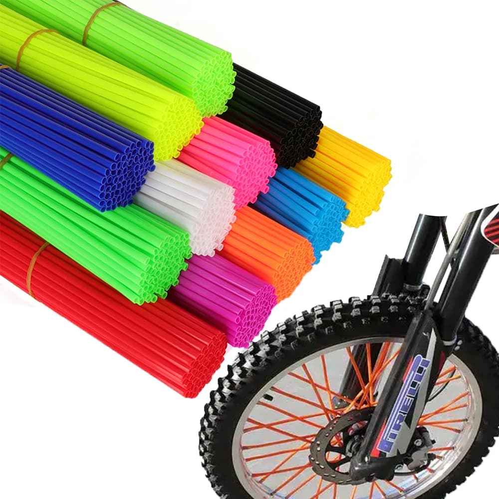 Moto 72 Pz 24 CENTIMETRI Cerchione Raggio Wrap Kit Copertura Della Pelle Tubo Per Motocross Dirt Pit Bike Enduro Bicicletta ool Accessori