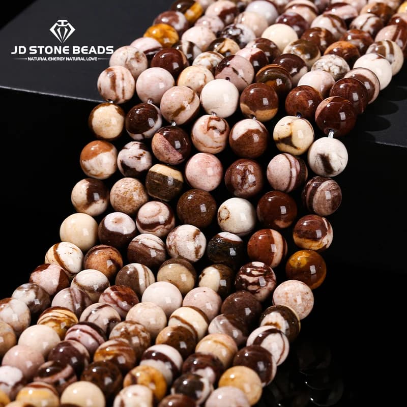 Commercio all'ingrosso Naturale Australia Zebra Diaspro Perline Rotonde Allentate Del Distanziatore 4 6 8 10mm Per La Produzione di Gioielli Fai Da Te Collana braccialetto Accessorio