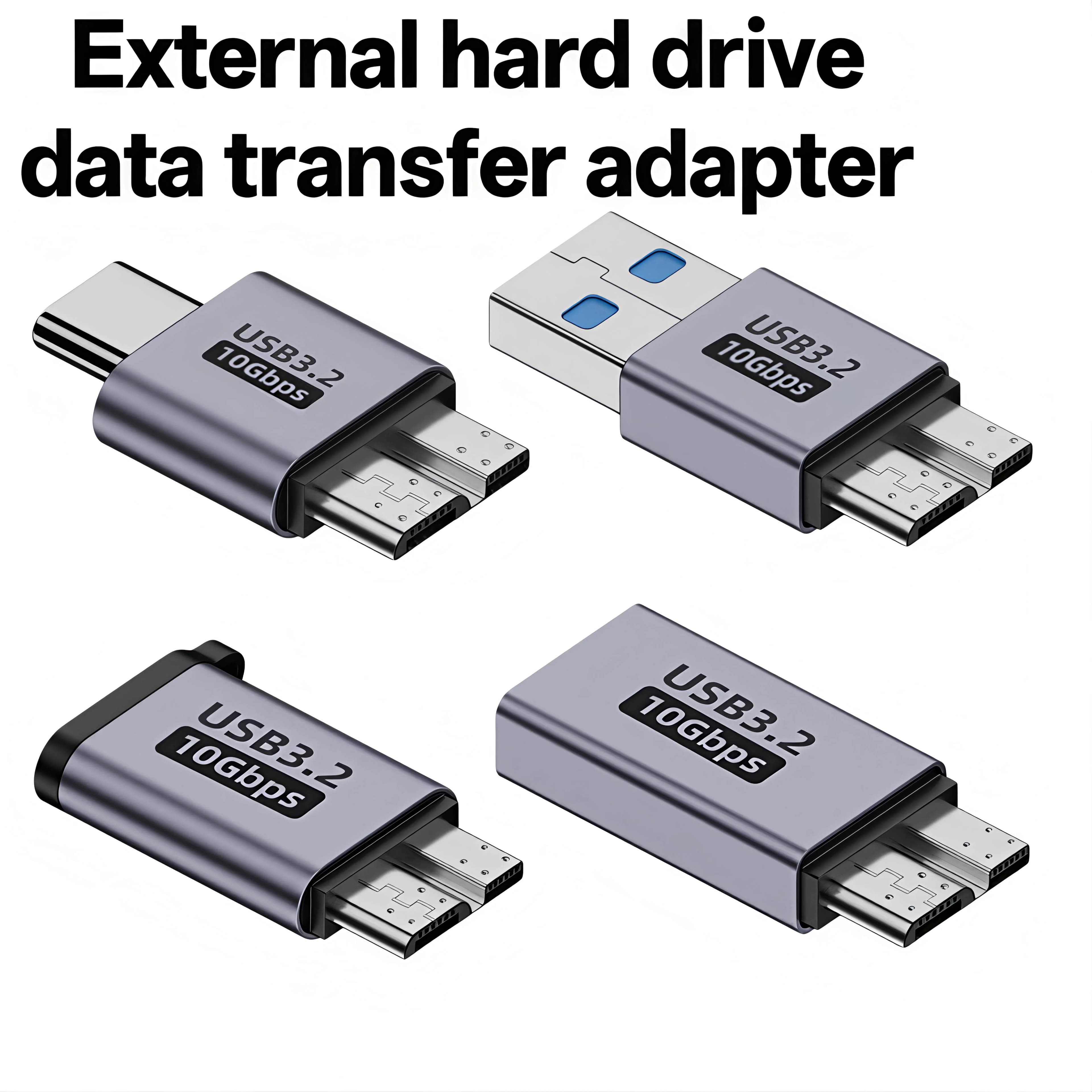 Micro B USB C 3.0 Male to Type C Female Adapter Type-C USB3.0 Micro B Connector for External Hard Drive Disk HDD Cable Adapte