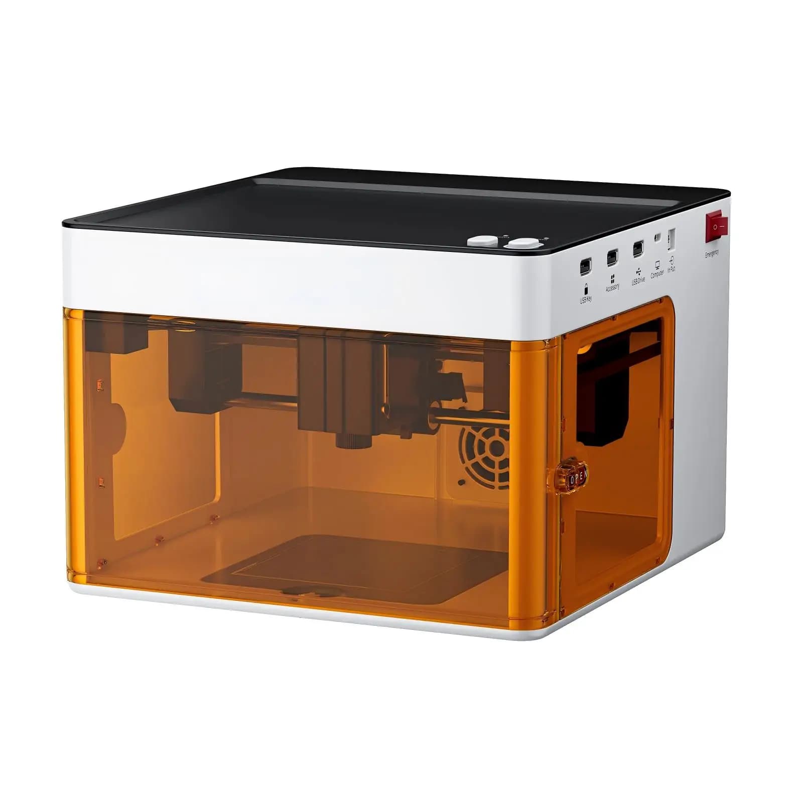 Enclosed Laser Engraver, 5W Mini Laser Cutter for DIY, Portable Engraving Machine with Free App, 110×110mm Working Area