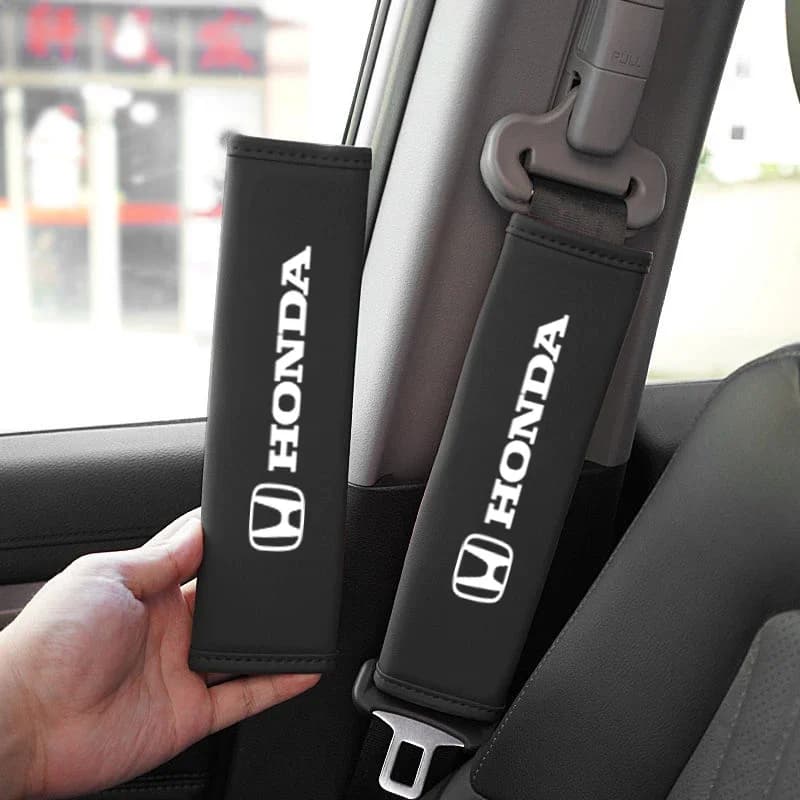 Car Safety Seat Belt Shoulder Cushion Pads Soft Leather Protective Cover Anti Slip Strap Protector for Honda Civic Accord CR-V H