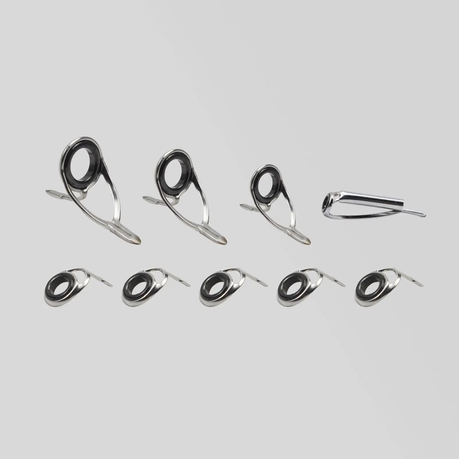 Rod Guide Repair Fishing Rod Tips and Guides Durable Sturdy Rings, Fishing Rod Guide Set for Building Component Saltwater
