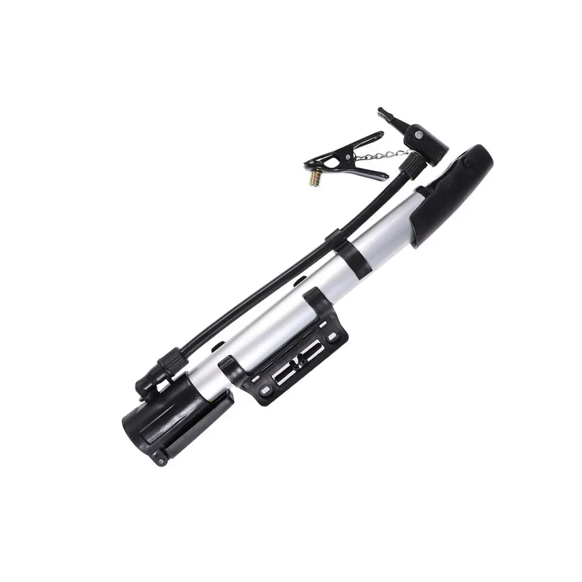 Pompa per Bicicletta Portatile in Lega di Alluminio, Lunga e ad Alto Volume, per Bici da Strada e Mountain Bike, Gonfiatore per Palloni e Veicoli