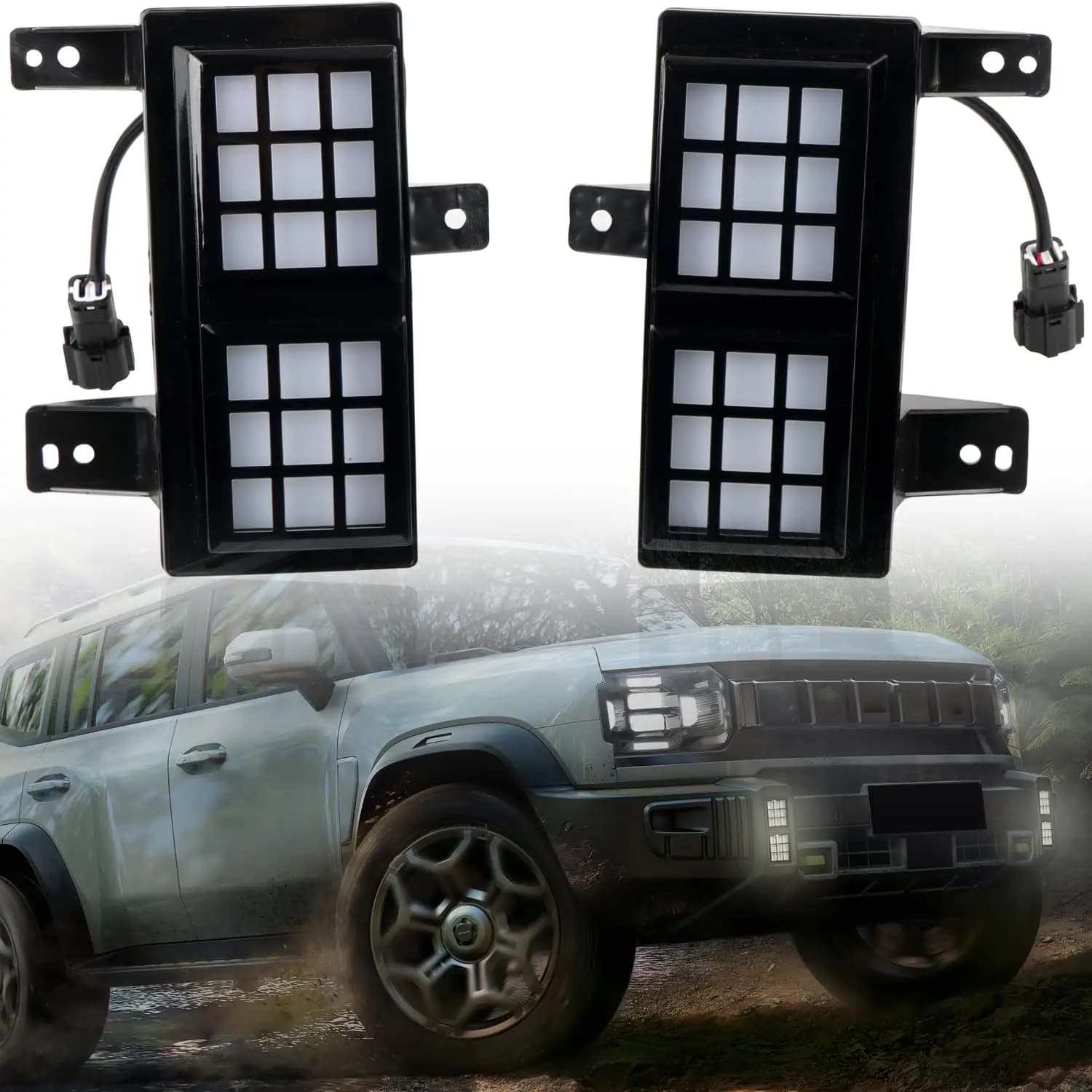 Per Jetour Traveller T2 2023-2025 Fendinebbia Lampada LED Luci diurne 2 pezzi Accessori auto