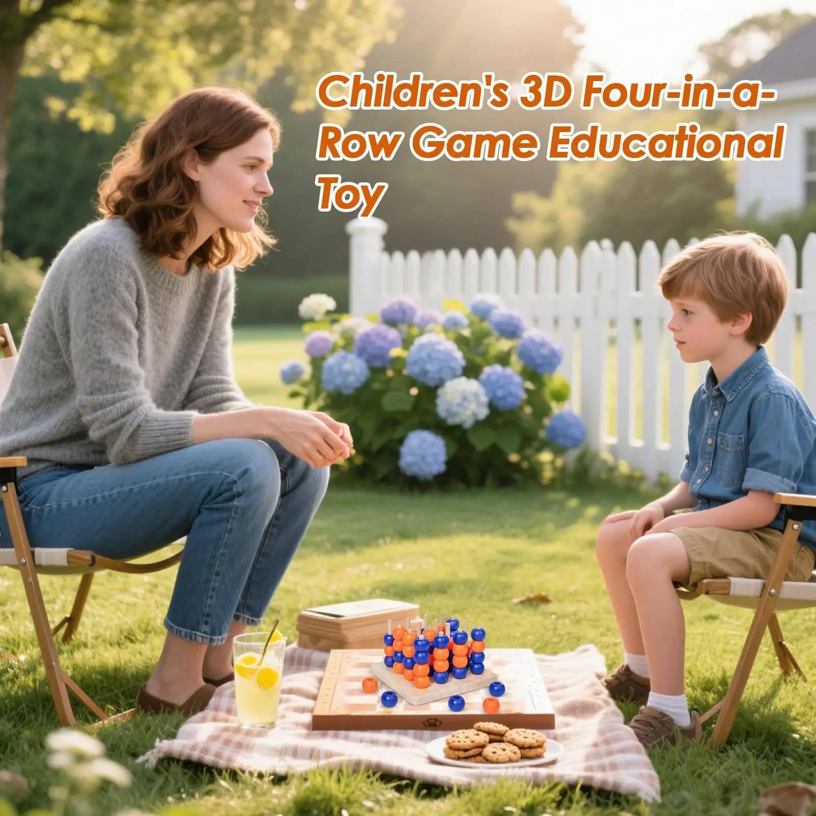 Quattro in fila Gioco Set di scacchi in legno per bambini Giocattoli educativi 3D Puzzle di scacchi educativo Rompicapo Giocattoli per feste