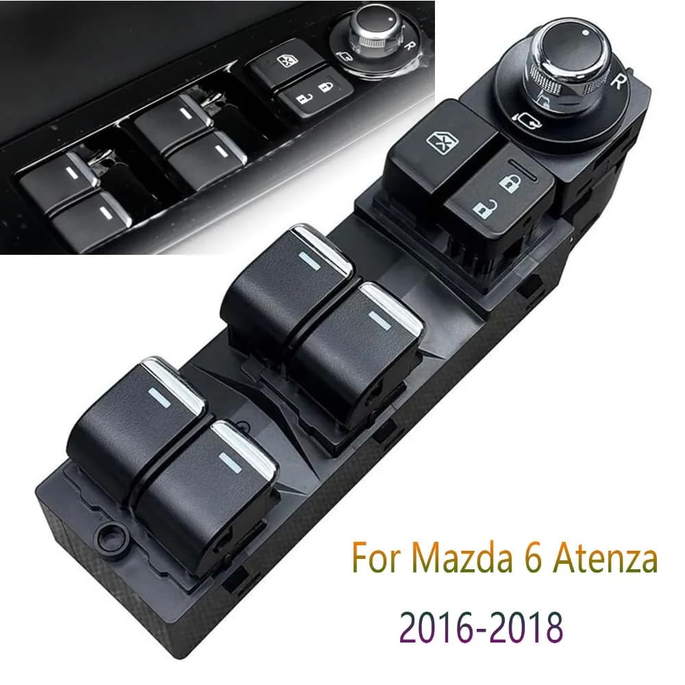 Accessori auto per Mazda 6 Atenza 2016 2017 2018 Anteriore Sinistro Finestra di Energia Elettrica Interruttore di Controllo del Vetro Pulsante Sollevatore Ricambi Auto