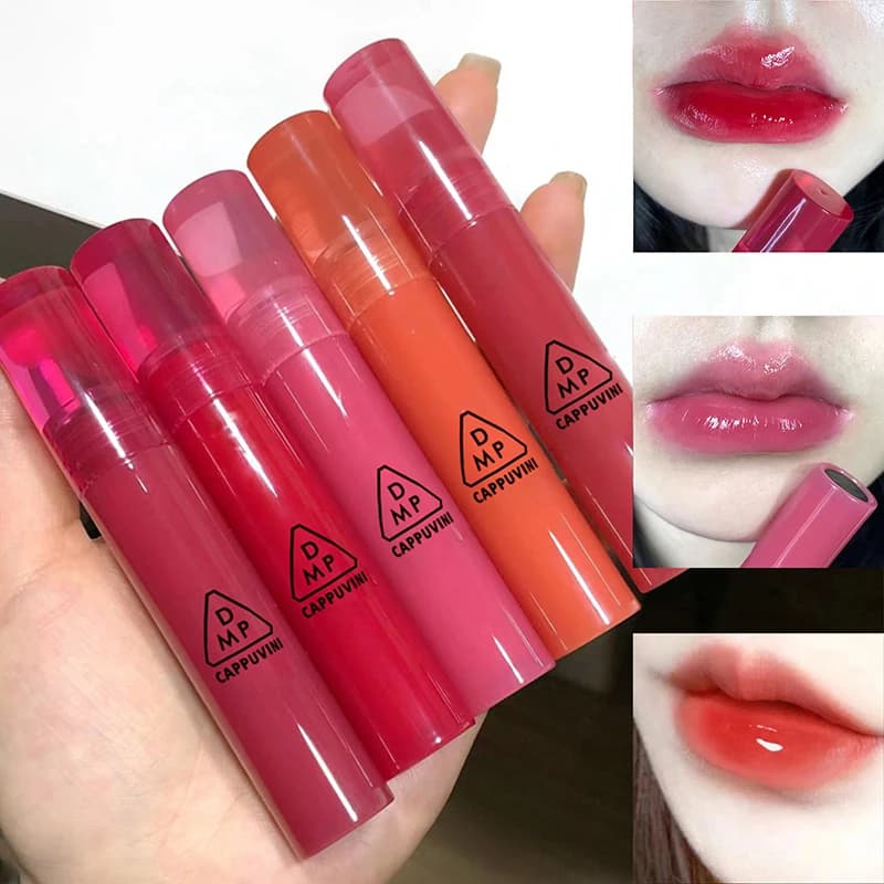 Lucidalabbra Effetto Specchio Cappuvini, Idratante, Tinta Labbra Sexy, Rossetto Liquido Impermeabile, Cosmetici per il Trucco