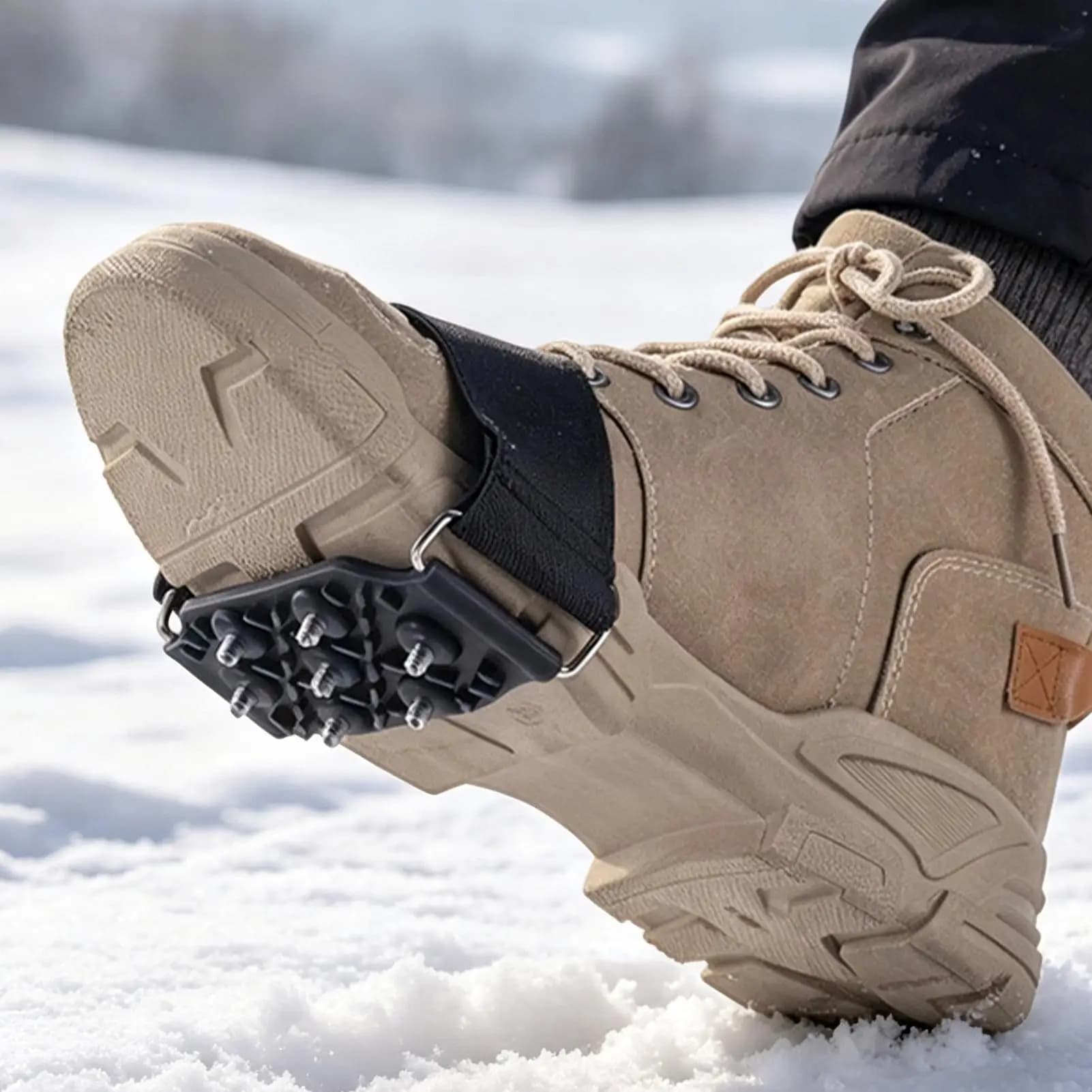 7 Tungsten Steel Studs Ice Cleats for Shoes and Boots Crampon for Shoes Ice and Snow Cleats Non Slip Hiking Boots Snow Shoes
