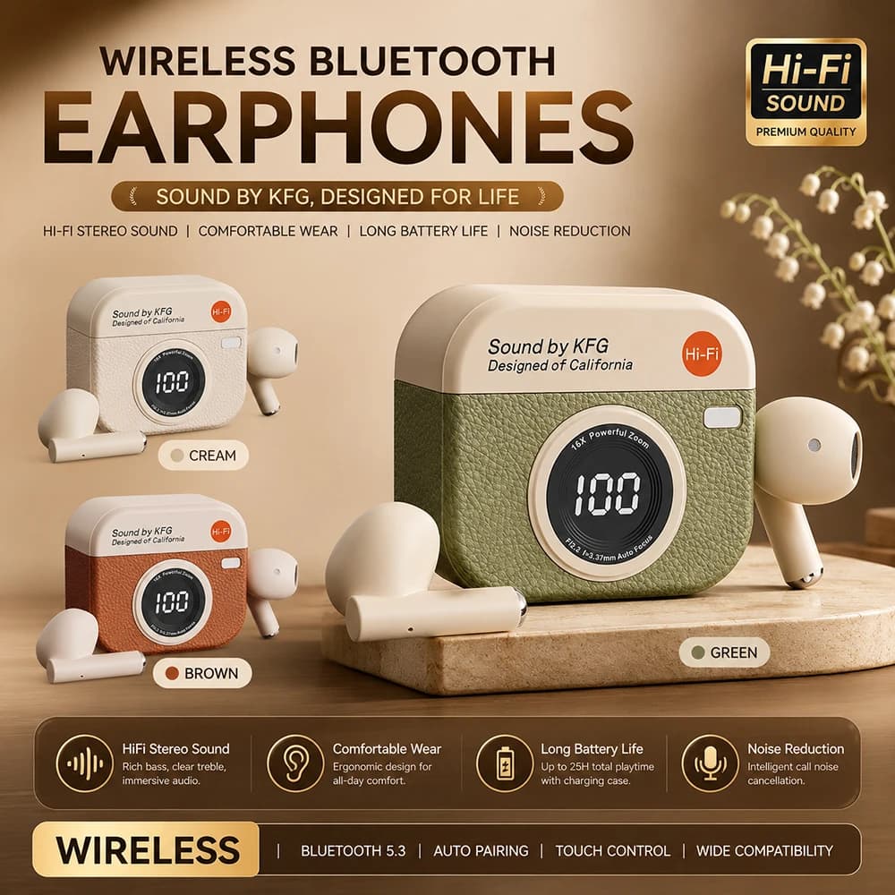 TWS Wireless Bluetooth Headset LED Digital Display HiFi Bass Sound For iPhone Xiaomi Huawei Phone Sports Gaming Audio Accessory