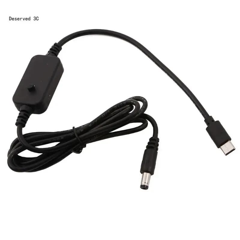 R9CB 115 cm Flessibile USB C Tipo C a 5.5x2.1mm Regolare 5V 9V 12V 15V 20V PD Cavo di Alimentazione per Laptop Monitor LCD Car