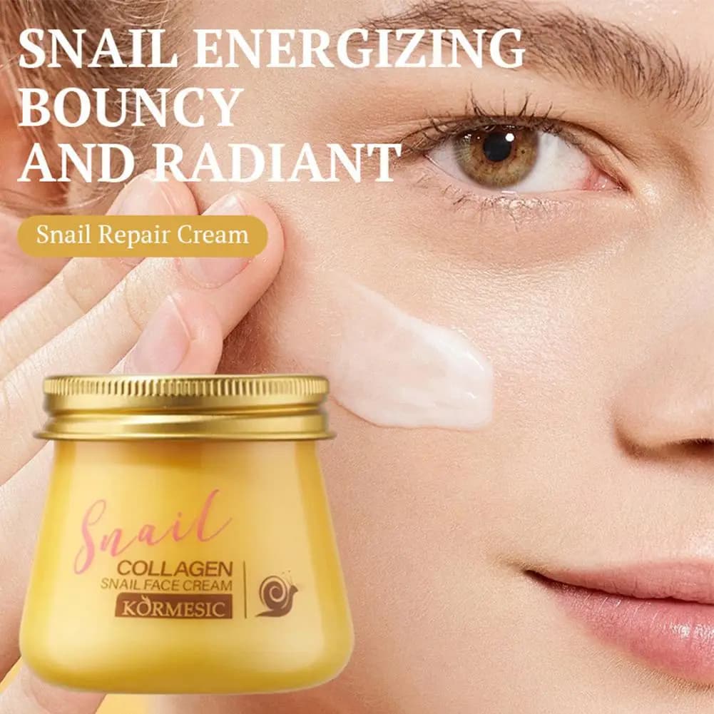 Crema Riparatrice Energizzante alla Bava di Lumaca 80g, Crema al Collagene e Bava di Lumaca, Idratante, Nutriente, Illuminante per il Tono della Pelle, Idratante Originale