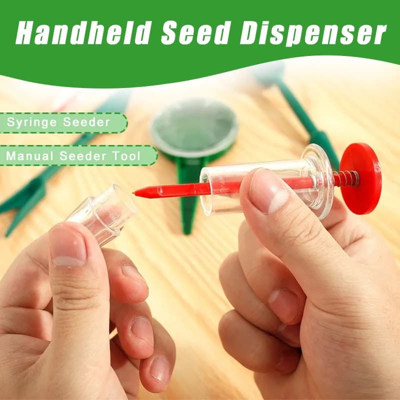 1/2/3pcs Handheld Seed Dispenser Syringe Seeder Mini Seed Sowing Tool for Garden Planting Flower Pot Garden Bed Essential
