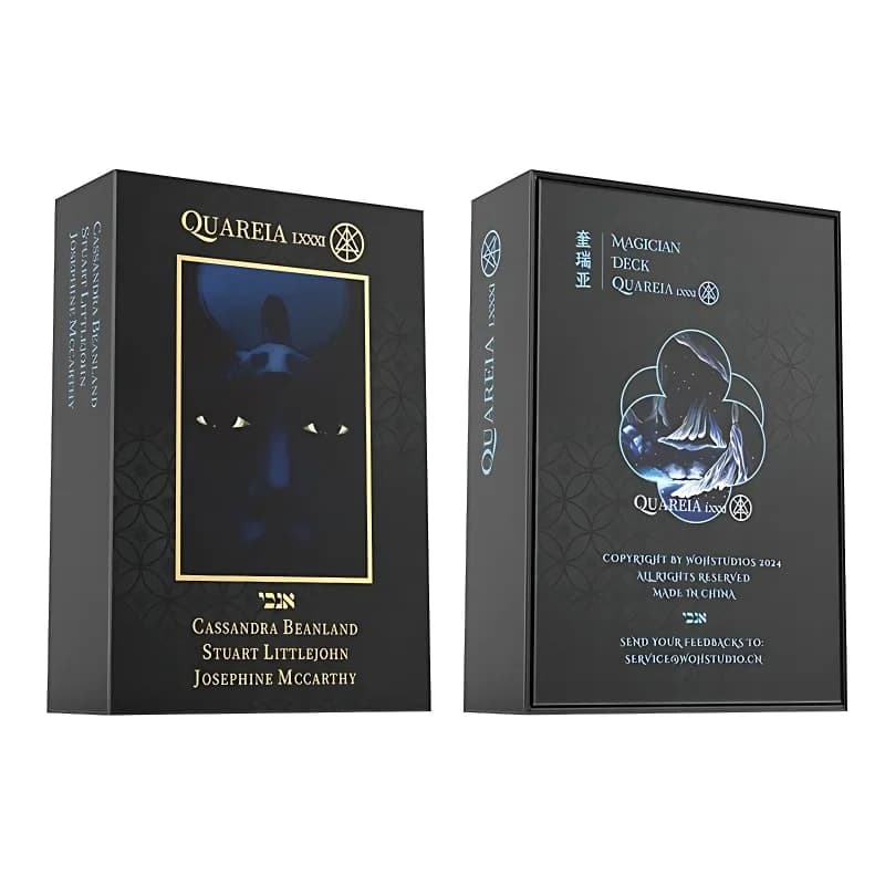Carte oracolo Quareia originali, set di carte Star Diamond, carte da gioco da tavolo stampate in oro Tarocchi Carta da collezione per feste casual