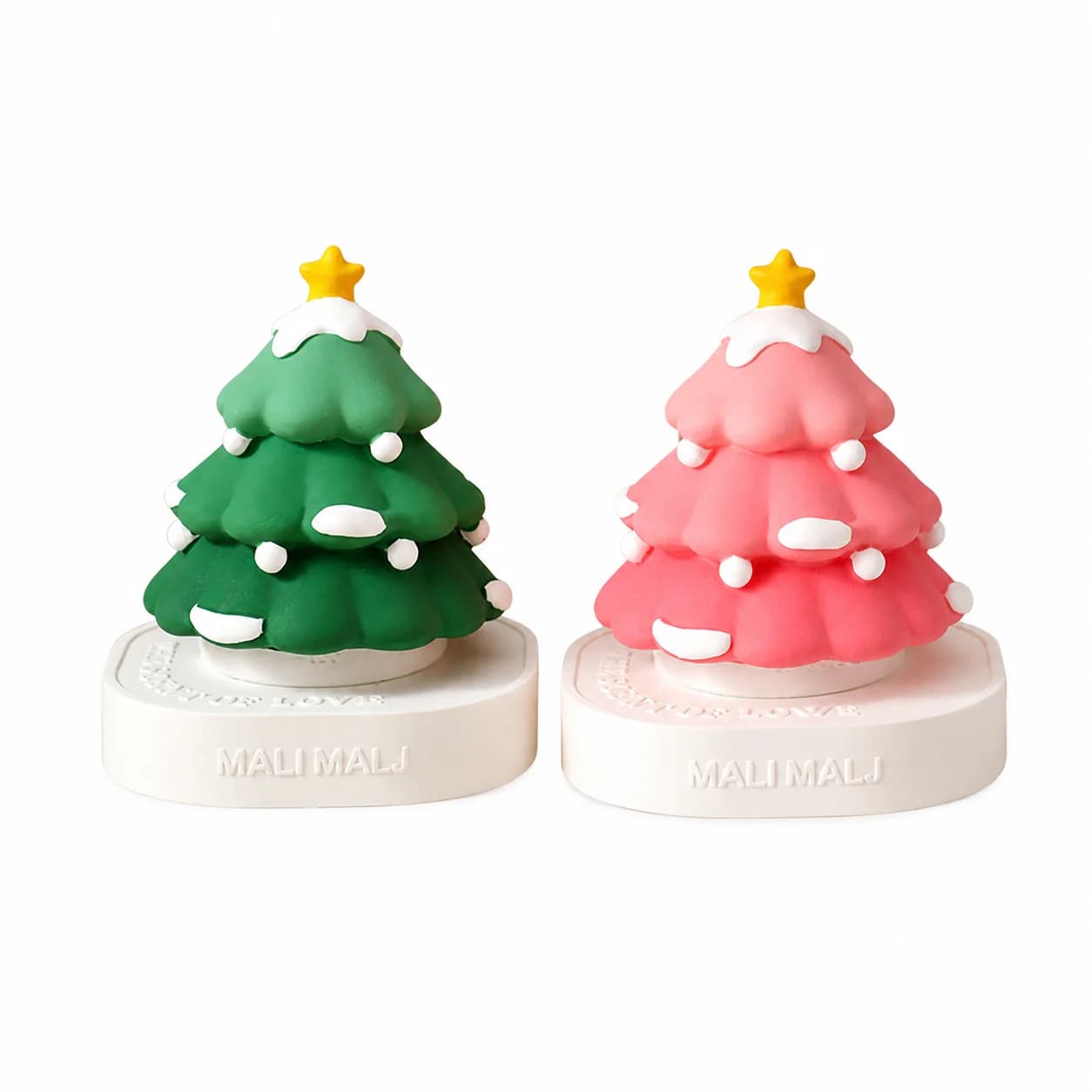 Christmas Tree Aroma Stone Diffuser Ornament Green Pink Essential Oil Fragrance Decor for Home Desk Holiday Gift