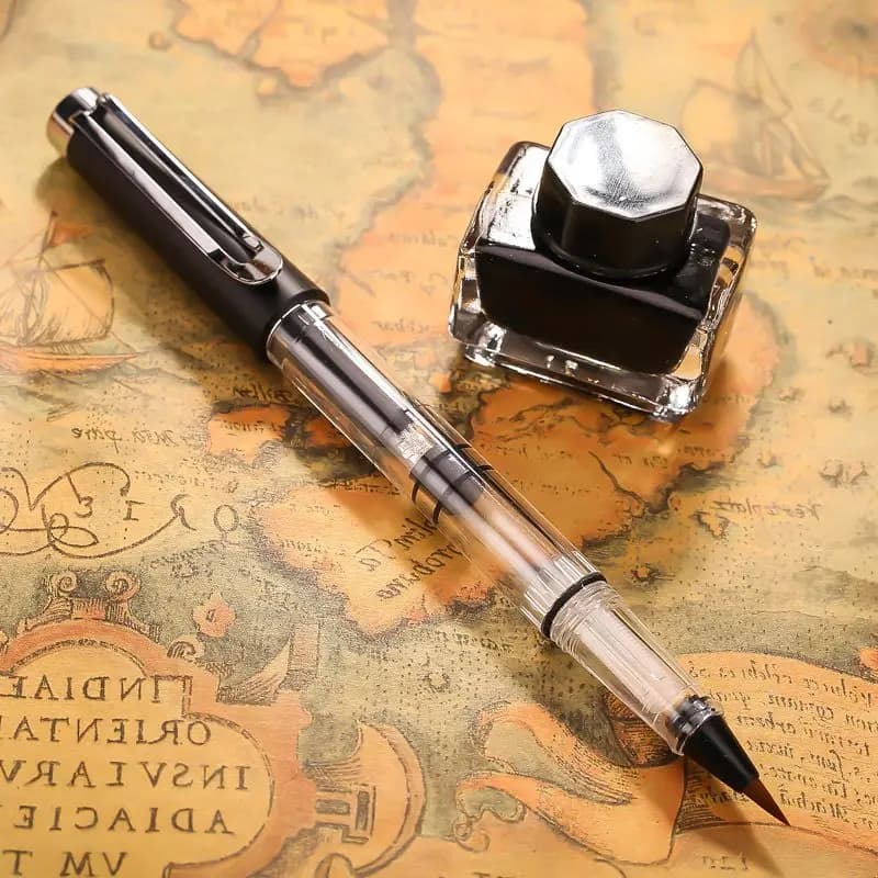Black Color Calligraphy Soft Hair Painting Brush Artist Drawing Watercolor Paintbrush Pen School Office Supply Write Stationery