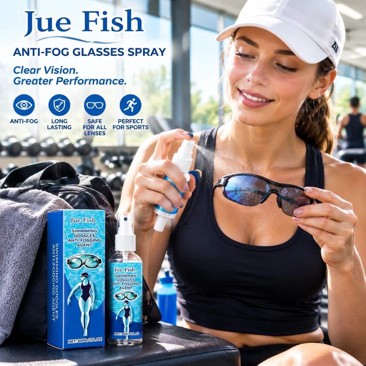 Defogger Spray Anti Fogging Liquid Eyeglass Gentle Ski Goggles Sunglasses Care Aloe 30ml Suitable Versatile For Any Season
