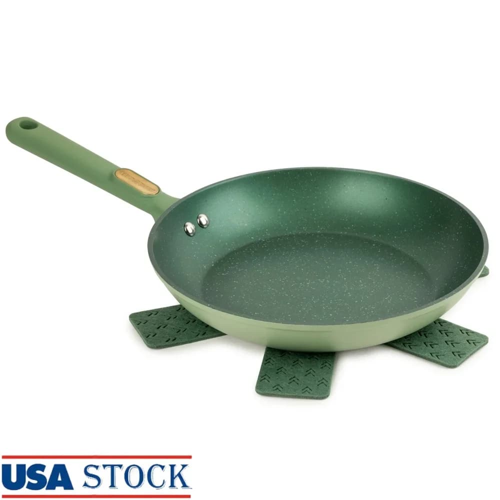 10 inch non-stick pan Granite collection Dishwasher washable Durable Aluminum Induction Safe pots Essential Kitchen Easy
