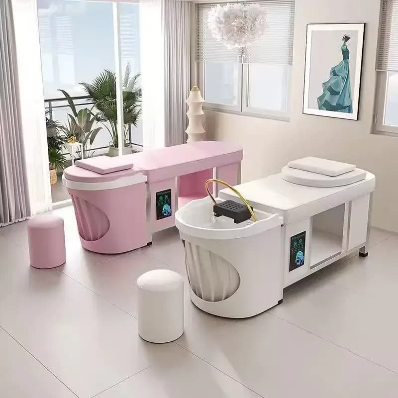 Portable Dog Washing Station Soft Padding Bed Heater Pink Pet Shampoo Spa Bath Accessories Durable Ceramic for Bathroom