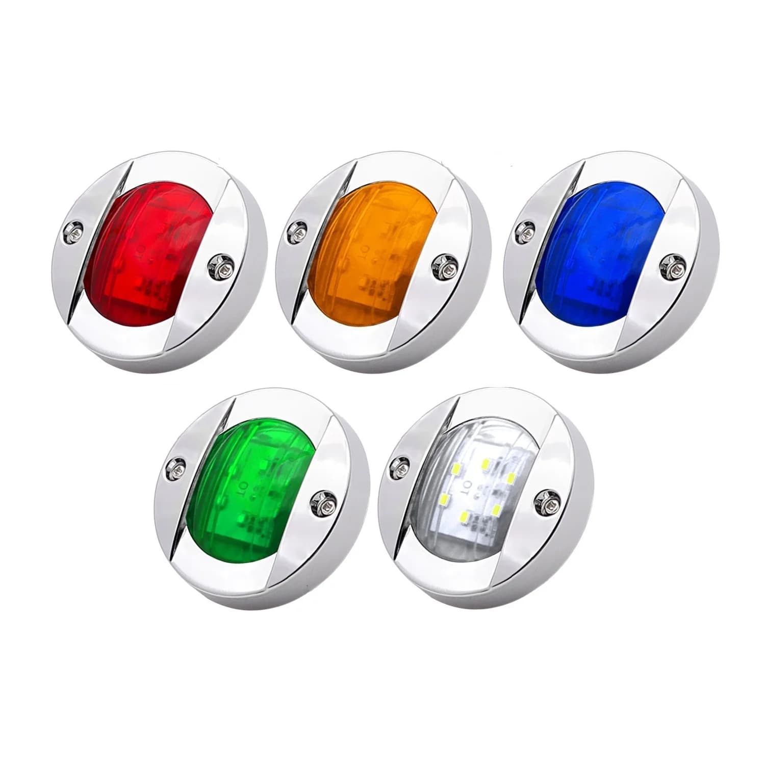 3 pollici 6 LED rotondi 12V-24V luce di navigazione per ancoraggio marino lampada per camion per auto luce marina per barche impermeabile